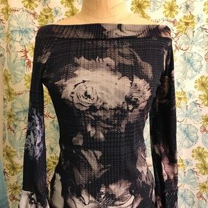 Fuzzi Floral print long sleeve top